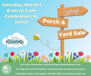 Don't miss Celebration's Spring Porch & Yard Sale on March 1st!